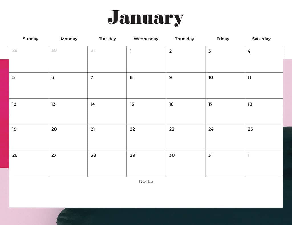 Free 2025 Calendars — 80 Printable Options — Sunday &amp; Monday Starts, Oh So Lovely Blog