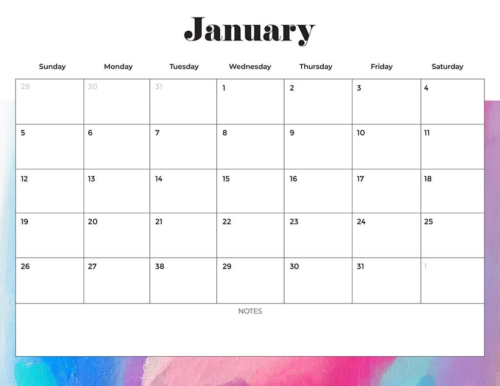 Free 2025 Calendars — 80 Printable Options — Sunday &amp; Monday Starts, Oh So Lovely Blog