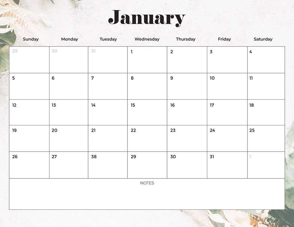 Free 2025 Calendars — 80 Printable Options — Sunday &amp; Monday Starts, Oh So Lovely Blog