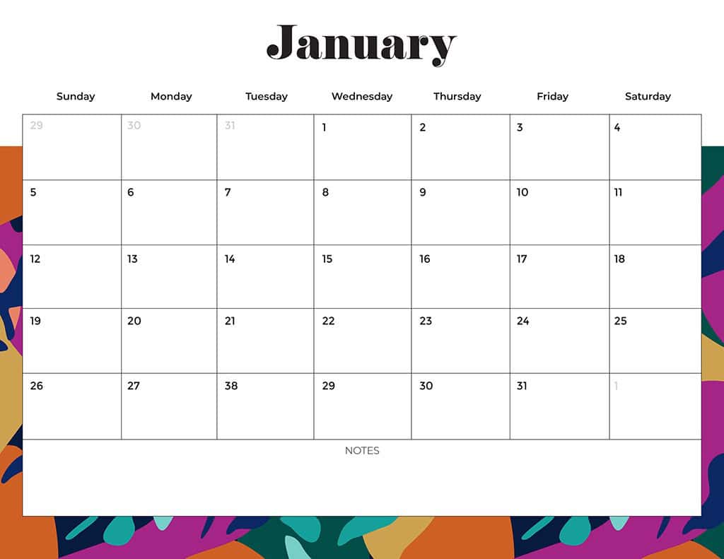 Free 2025 Calendars — 80 Printable Options — Sunday &amp; Monday Starts, Oh So Lovely Blog