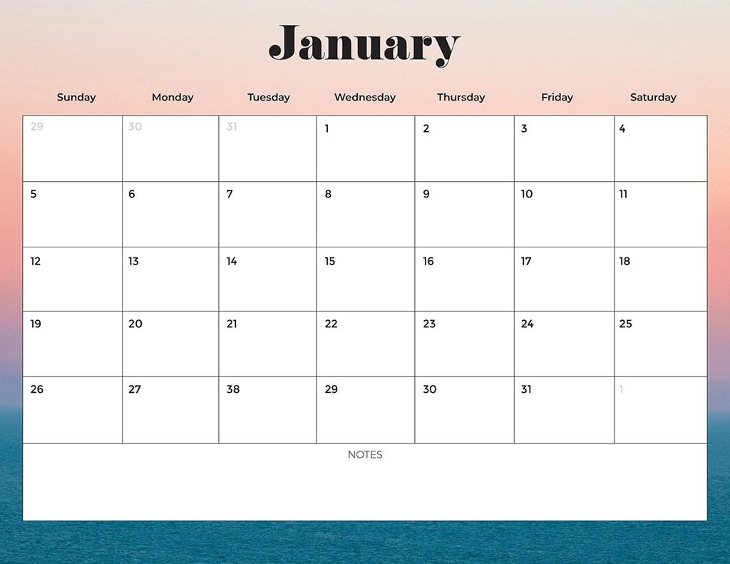 Free 2025 Calendars — 80 Printable Options — Sunday &amp; Monday Starts, Oh So Lovely Blog