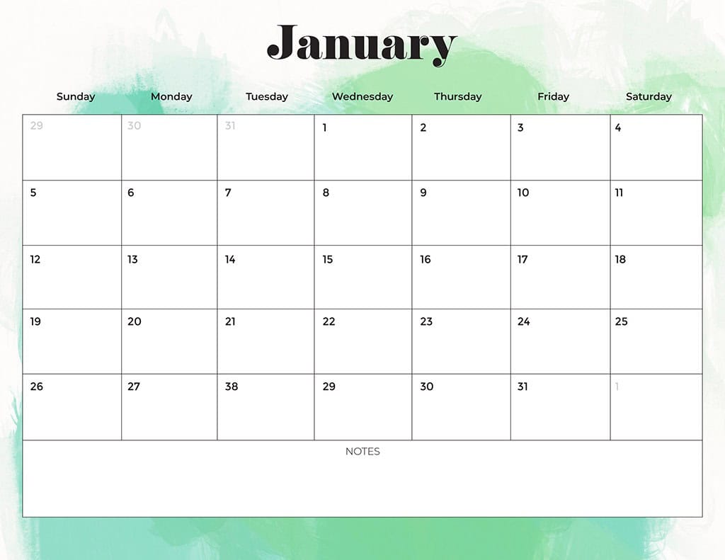 Free 2025 Calendars — 80 Printable Options — Sunday &amp; Monday Starts, Oh So Lovely Blog