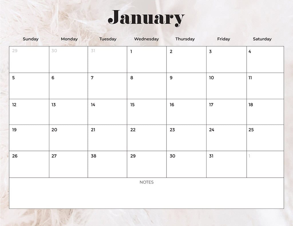 Free 2025 Calendars — 80 Printable Options — Sunday &amp; Monday Starts, Oh So Lovely Blog