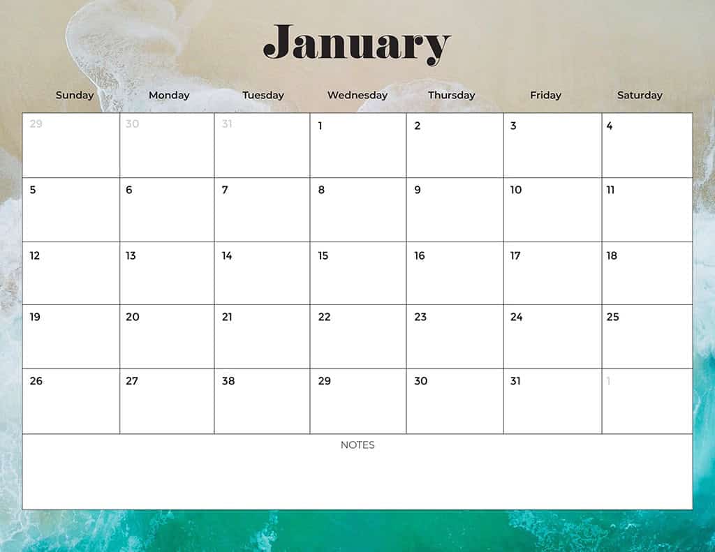 Free 2025 Calendars — 80 Printable Options — Sunday &amp; Monday Starts, Oh So Lovely Blog