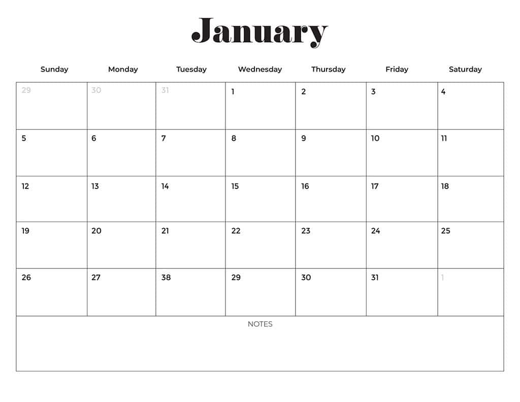 Free 2025 Calendars — 80 Printable Options — Sunday &amp; Monday Starts, Oh So Lovely Blog