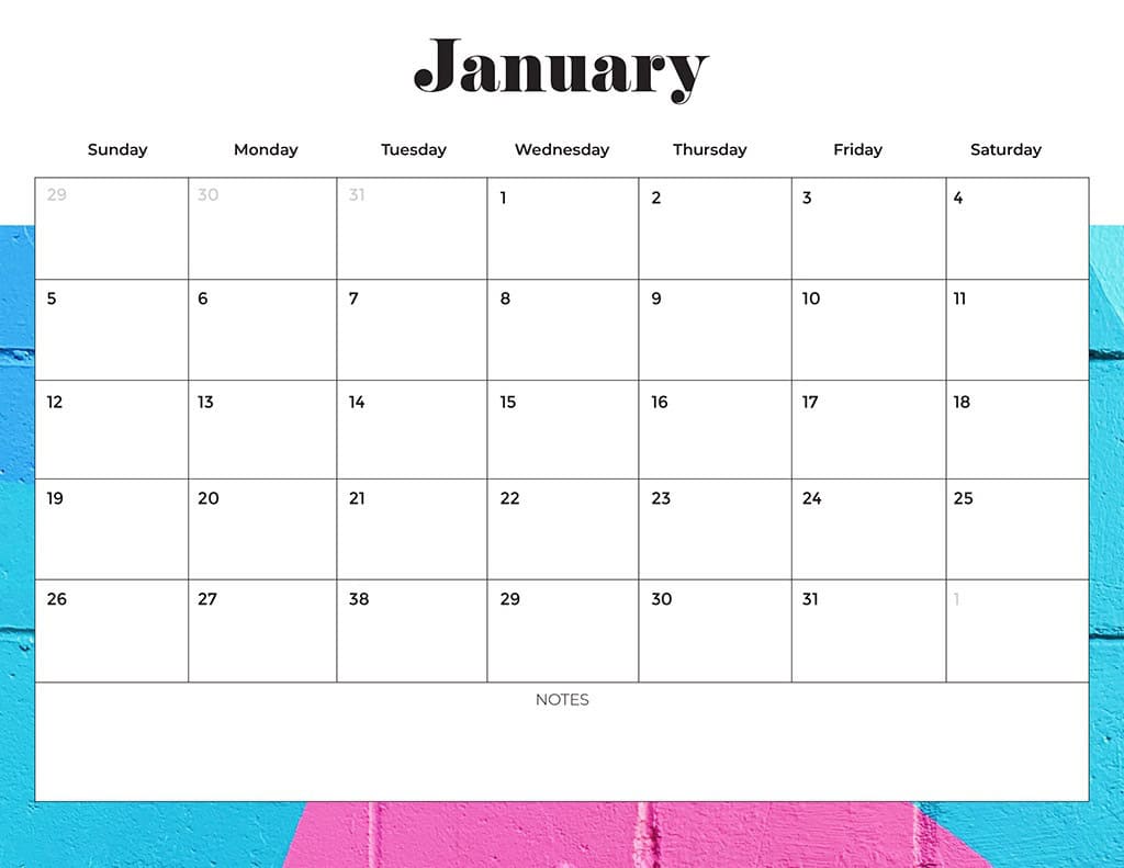 Free 2025 Calendars — 80 Printable Options — Sunday &amp; Monday Starts, Oh So Lovely Blog