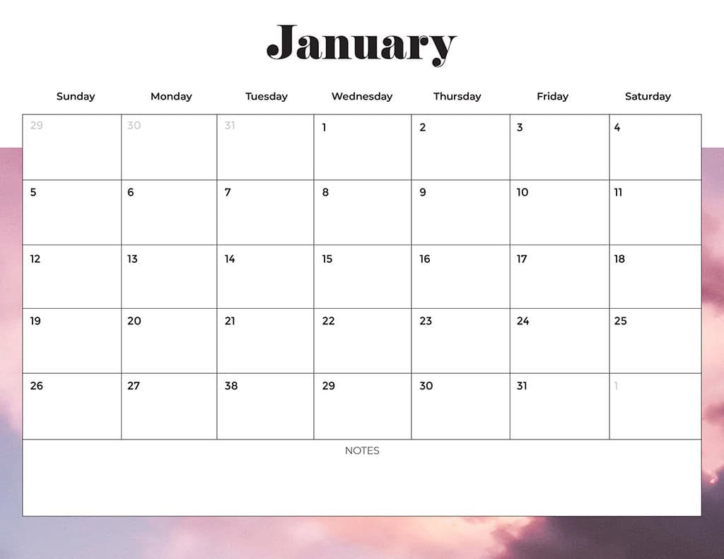 Free 2025 Calendars — 80 Printable Options — Sunday &amp; Monday Starts, Oh So Lovely Blog