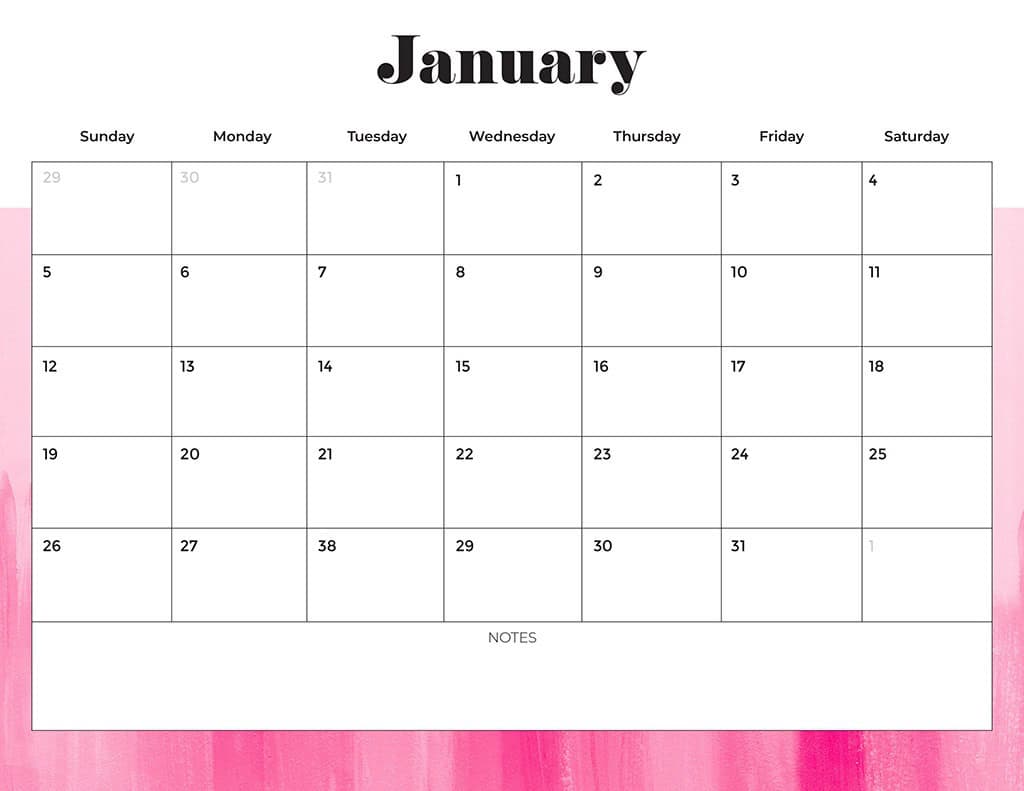 Free 2025 Calendars — 80 Printable Options — Sunday &amp; Monday Starts, Oh So Lovely Blog