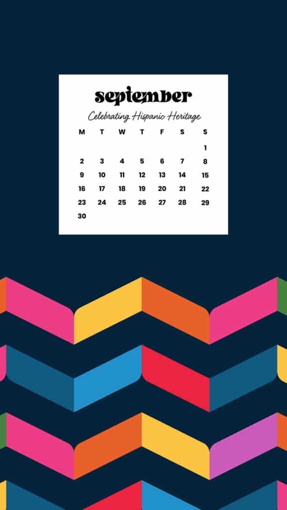 SEPTEMBER 2024 WALLPAPERS – 60 FREE PHONE &amp; DESKTOP CALENDARS + Hispanic Heritage Month Options!, Oh So Lovely Blog