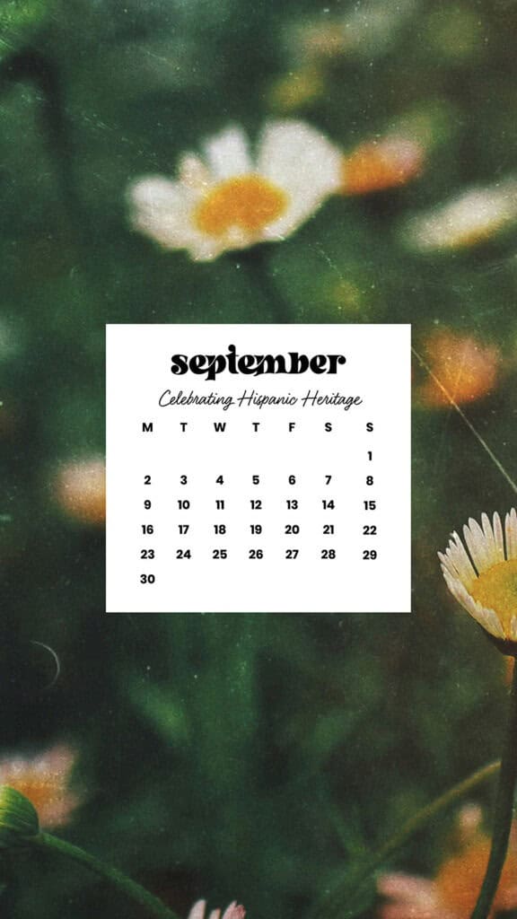 SEPTEMBER 2024 WALLPAPERS – 60 FREE PHONE &amp; DESKTOP CALENDARS + Hispanic Heritage Month Options!, Oh So Lovely Blog