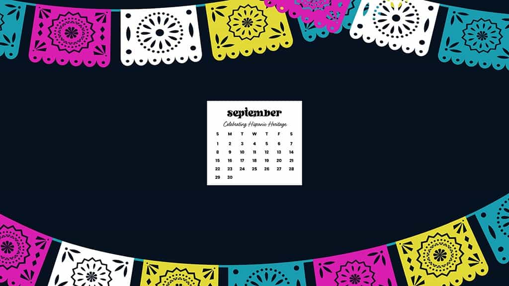 SEPTEMBER 2024 WALLPAPERS – 60 FREE PHONE &amp; DESKTOP CALENDARS + Hispanic Heritage Month Options!, Oh So Lovely Blog