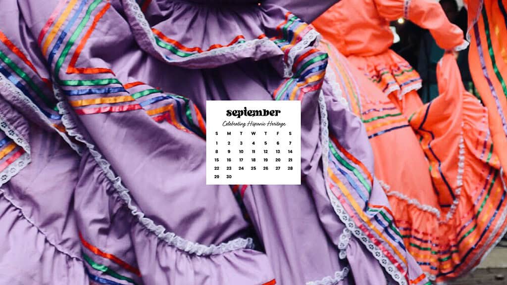 SEPTEMBER 2024 WALLPAPERS – 60 FREE PHONE &amp; DESKTOP CALENDARS + Hispanic Heritage Month Options!, Oh So Lovely Blog
