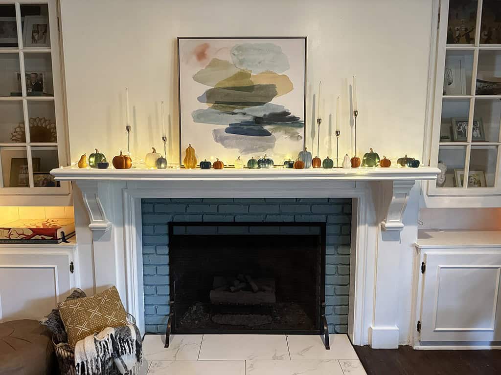 Halloween Fireplace Decor, Oh So Lovely Blog