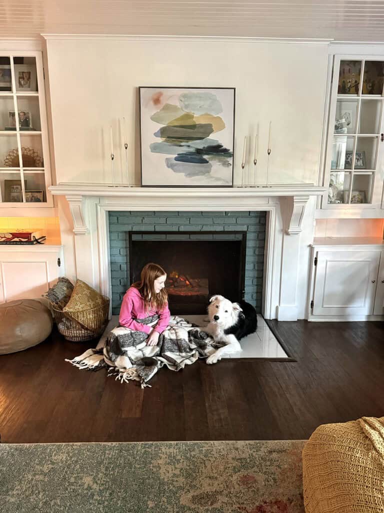 Halloween Fireplace Decor, Oh So Lovely Blog