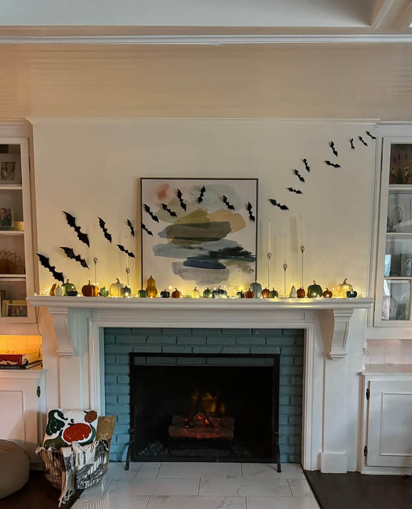 Halloween Fireplace Decor, Oh So Lovely Blog