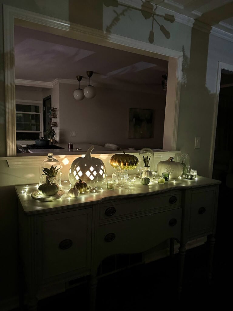 Halloween Fireplace Decor, Oh So Lovely Blog