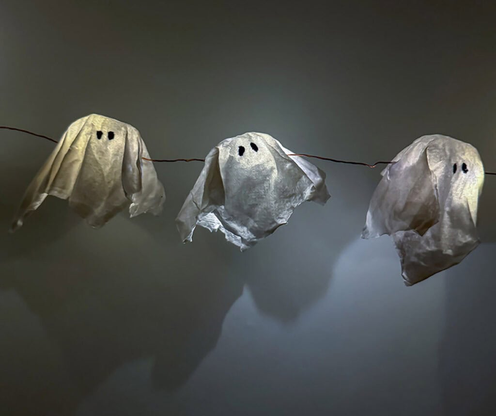 How to make DIY Ghost Lights, Oh So Lovely Blog