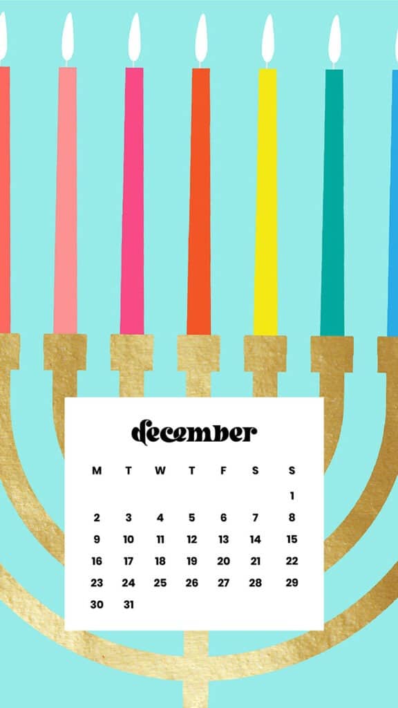 December 2024 Wallpapers – 79 Free Phone &amp; Desktop Calendars (+ Hanukkah &amp; Kwanzaa Options), Oh So Lovely Blog