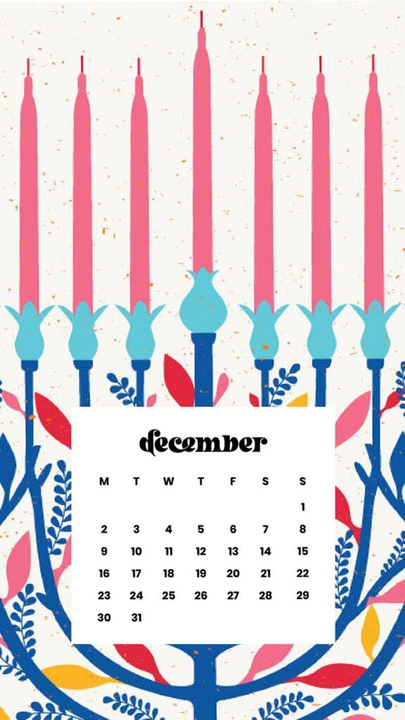 December 2024 Wallpapers – 79 Free Phone &amp; Desktop Calendars (+ Hanukkah &amp; Kwanzaa Options), Oh So Lovely Blog
