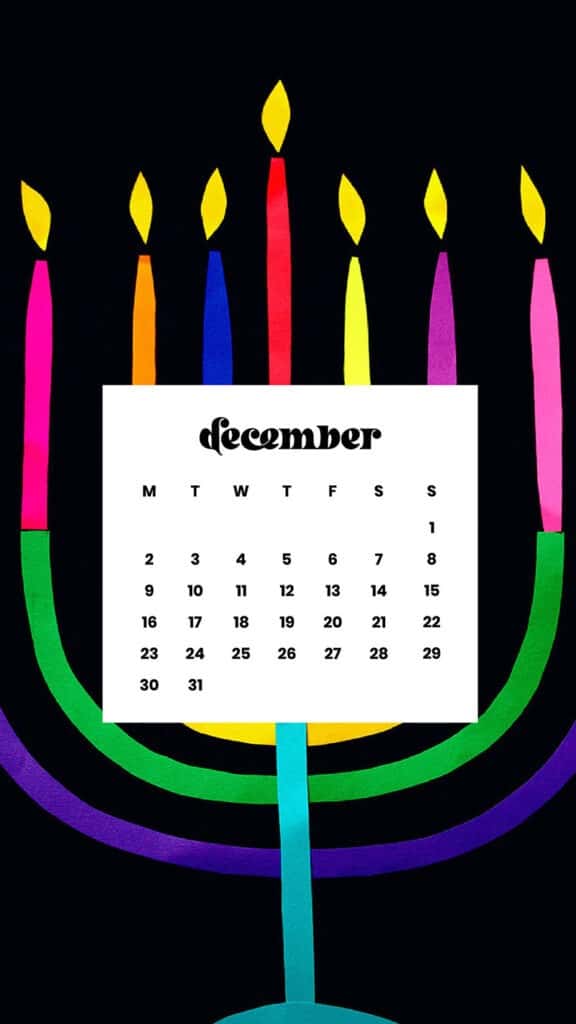 December 2024 Wallpapers – 79 Free Phone &amp; Desktop Calendars (+ Hanukkah &amp; Kwanzaa Options), Oh So Lovely Blog