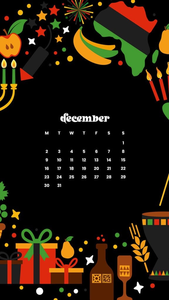 December 2024 Wallpapers – 79 Free Phone &amp; Desktop Calendars (+ Hanukkah &amp; Kwanzaa Options), Oh So Lovely Blog