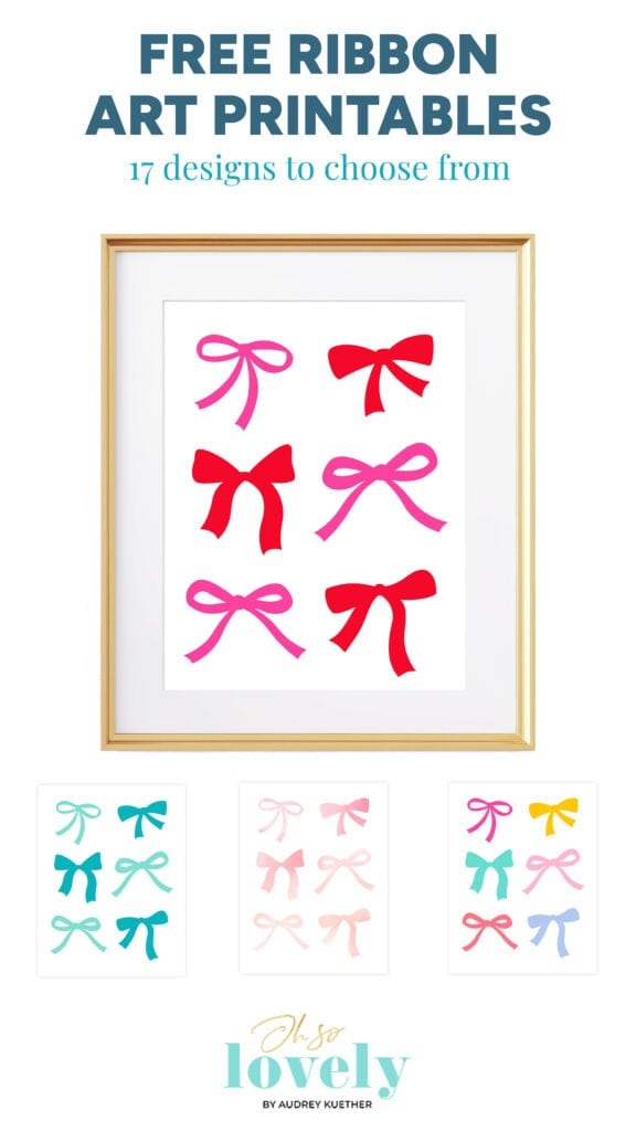 Ribbon Art Printables – 17 Free options – So Cutesy!, Oh So Lovely Blog