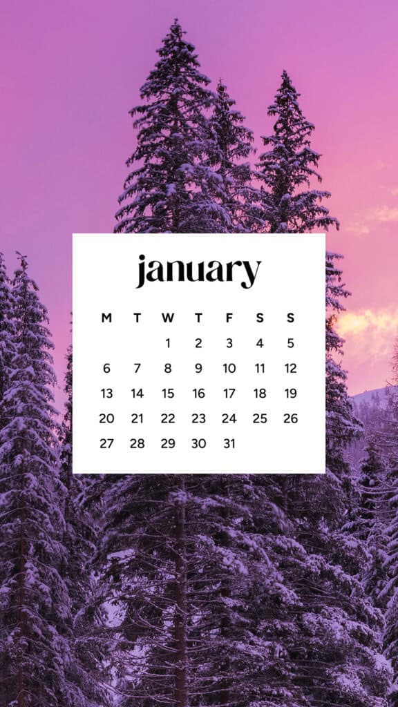 January 2025 – 55 Free Phone &amp; Desktop Calendars!, Oh So Lovely Blog