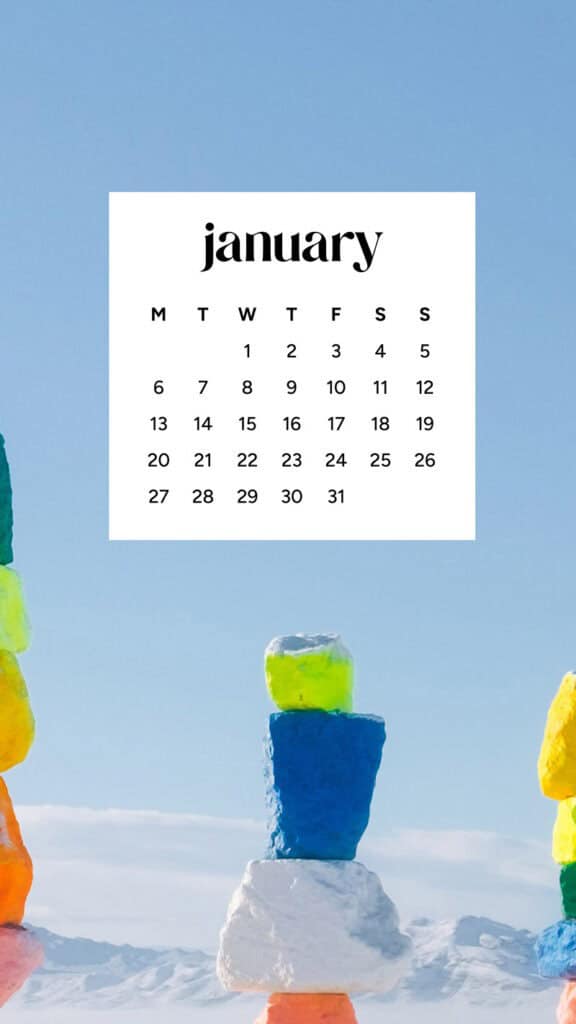 January 2025 – 55 Free Phone &amp; Desktop Calendars!, Oh So Lovely Blog