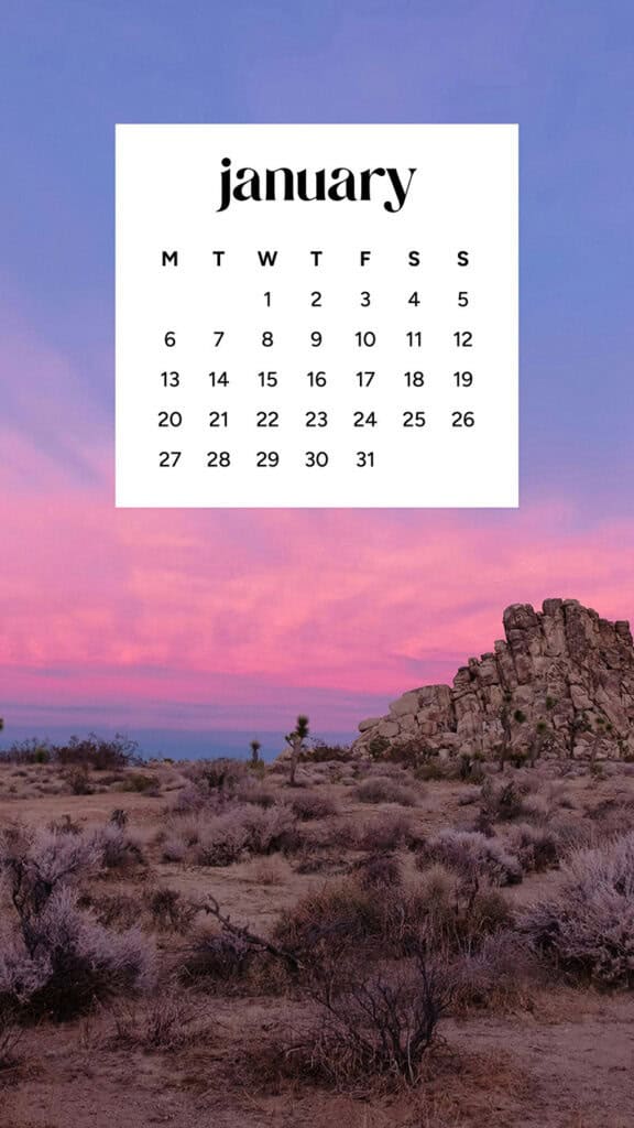 January 2025 – 55 Free Phone &amp; Desktop Calendars!, Oh So Lovely Blog