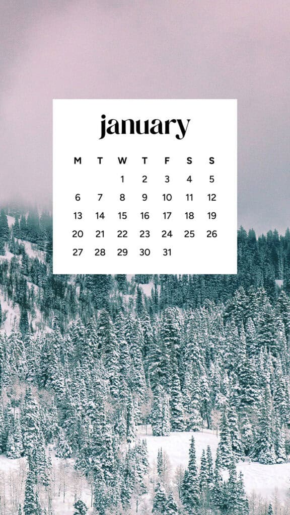 January 2025 – 55 Free Phone &amp; Desktop Calendars!, Oh So Lovely Blog