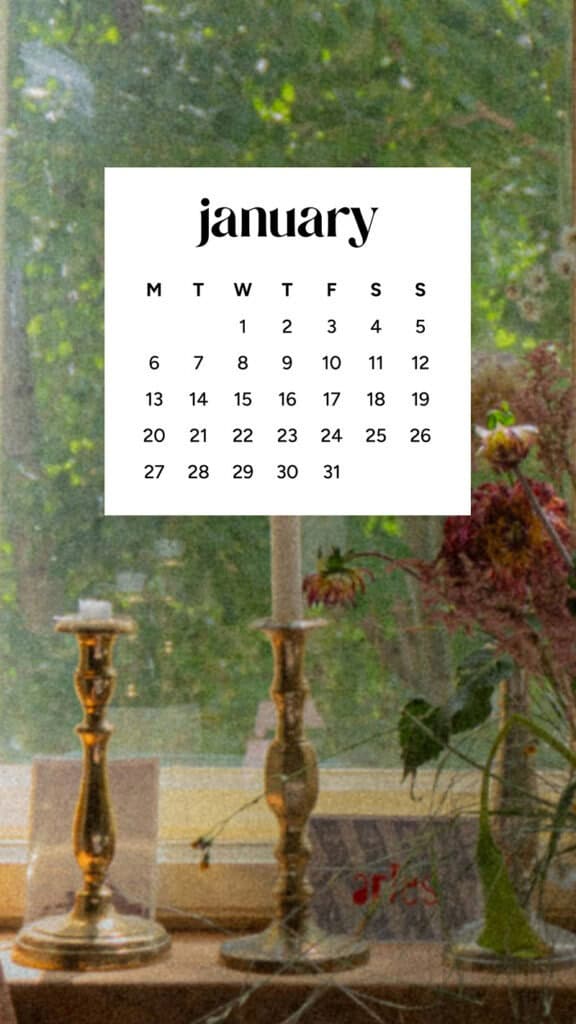 January 2025 – 55 Free Phone &amp; Desktop Calendars!, Oh So Lovely Blog