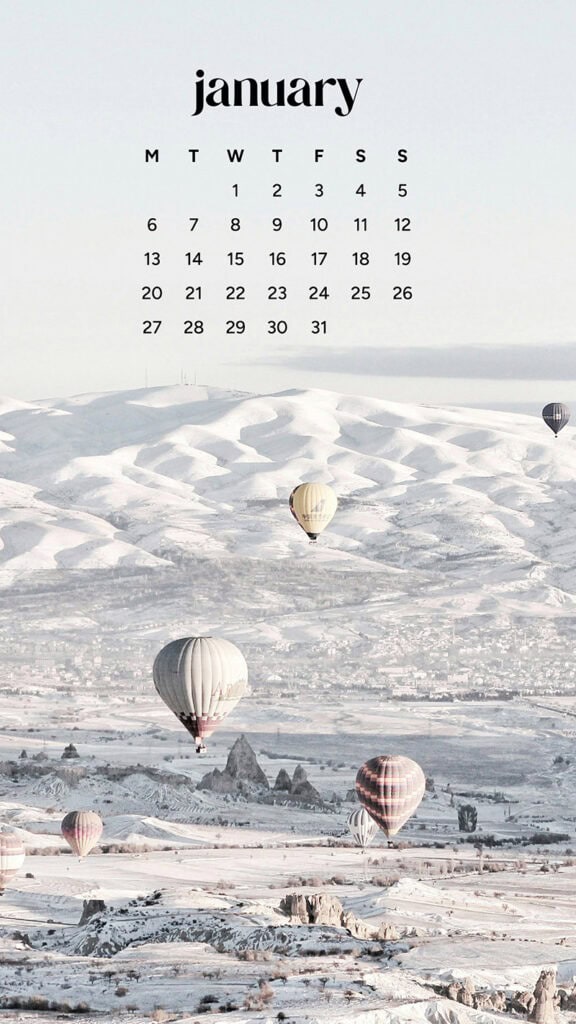 January 2025 – 55 Free Phone &amp; Desktop Calendars!, Oh So Lovely Blog