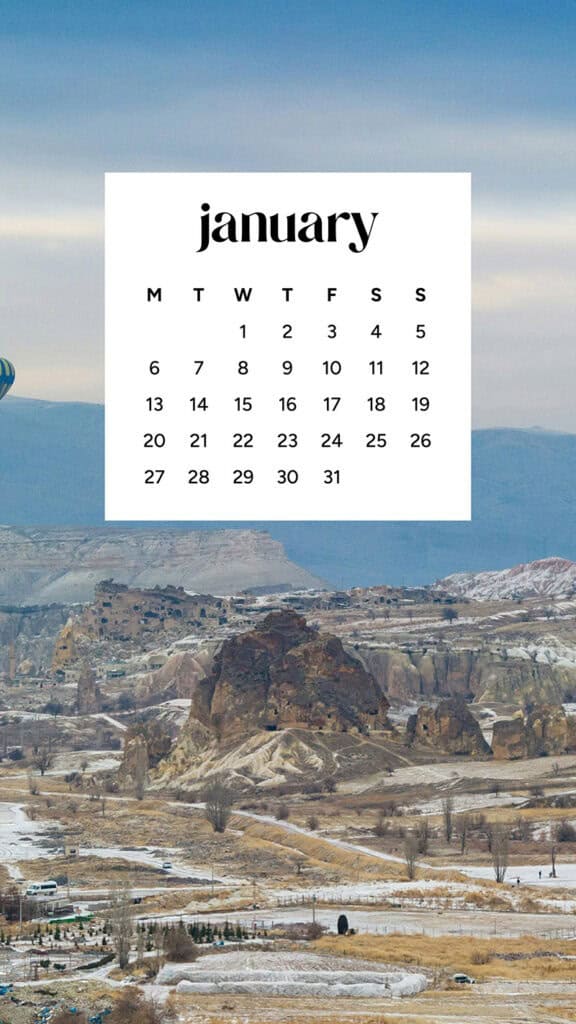 January 2025 – 55 Free Phone &amp; Desktop Calendars!, Oh So Lovely Blog