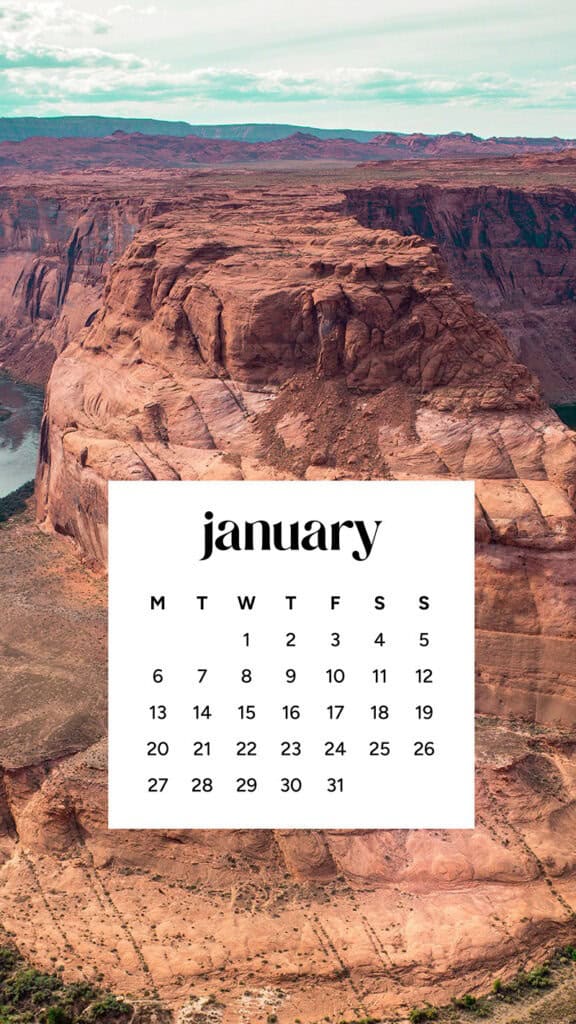 January 2025 – 55 Free Phone &amp; Desktop Calendars!, Oh So Lovely Blog