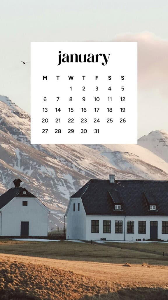 January 2025 – 55 Free Phone &amp; Desktop Calendars!, Oh So Lovely Blog