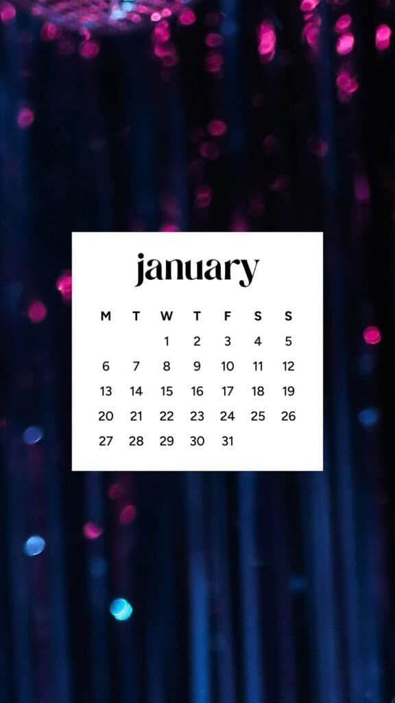 January 2025 – 55 Free Phone &amp; Desktop Calendars!, Oh So Lovely Blog