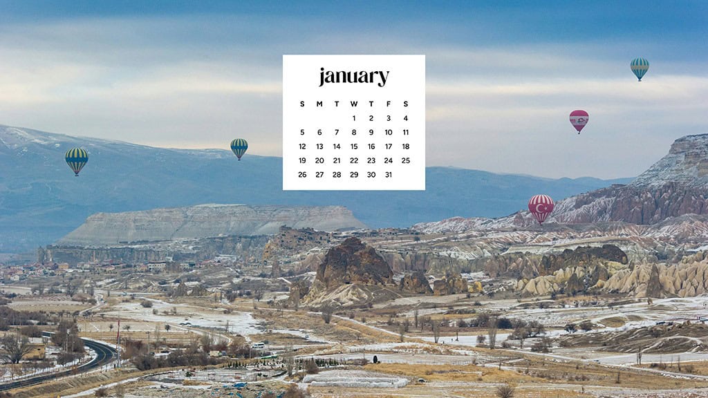 January 2025 – 55 Free Phone &amp; Desktop Calendars!, Oh So Lovely Blog