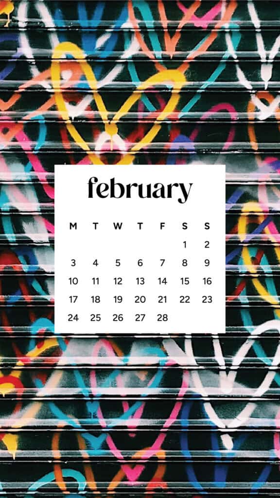 February 2025 wallpapers – 55 free phone &#038; desktop calendars + Black History Month options, Oh So Lovely Blog
