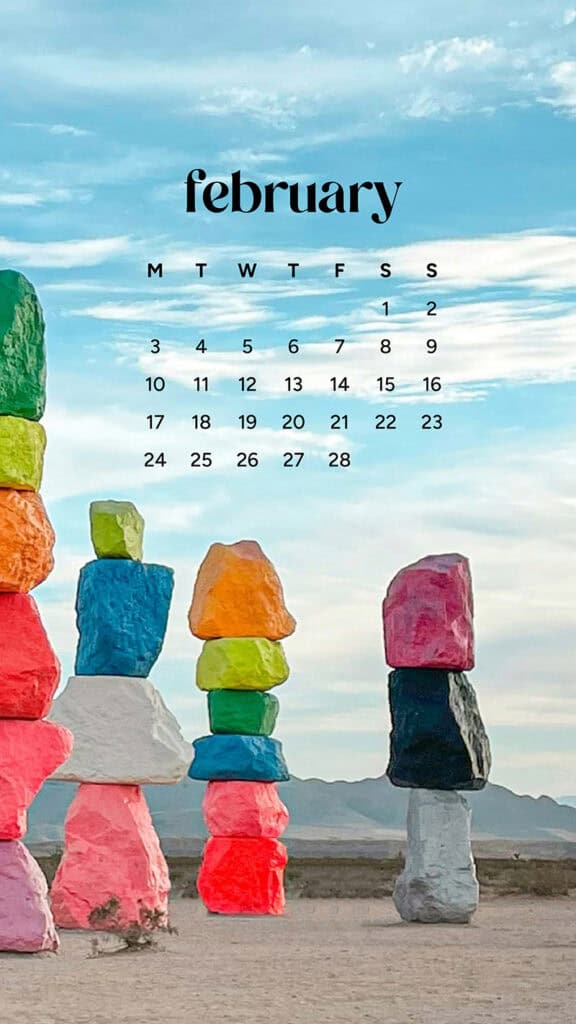 February 2025 wallpapers – 55 free phone &#038; desktop calendars + Black History Month options, Oh So Lovely Blog
