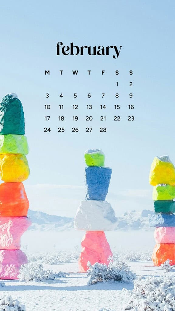 February 2025 wallpapers – 55 free phone &#038; desktop calendars + Black History Month options, Oh So Lovely Blog