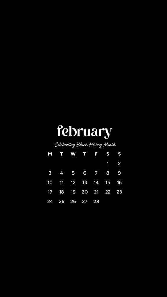 February 2025 wallpapers – 55 free phone &#038; desktop calendars + Black History Month options, Oh So Lovely Blog