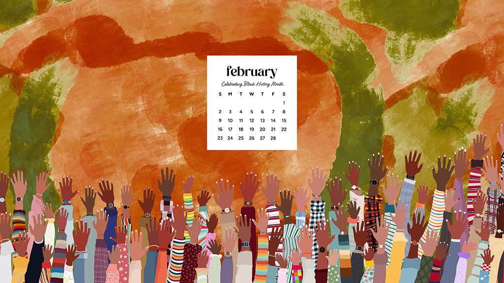 February 2025 wallpapers – 55 free phone &#038; desktop calendars + Black History Month options, Oh So Lovely Blog