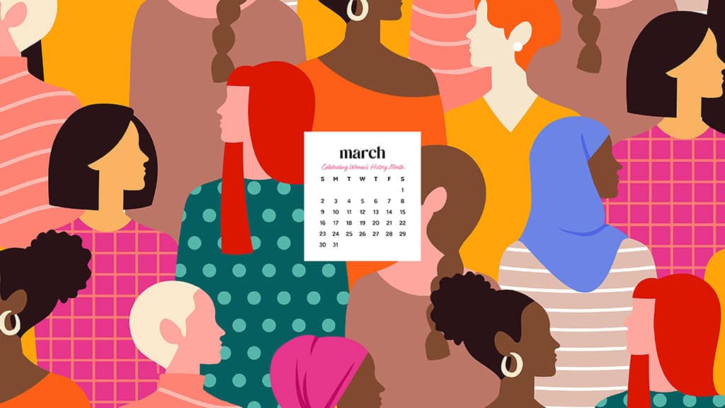 MARCH 2025 WALLPAPERS – 55 FREE PHONE &amp; DESKTOP Options + Women&#8217;s History Month, Oh So Lovely Blog