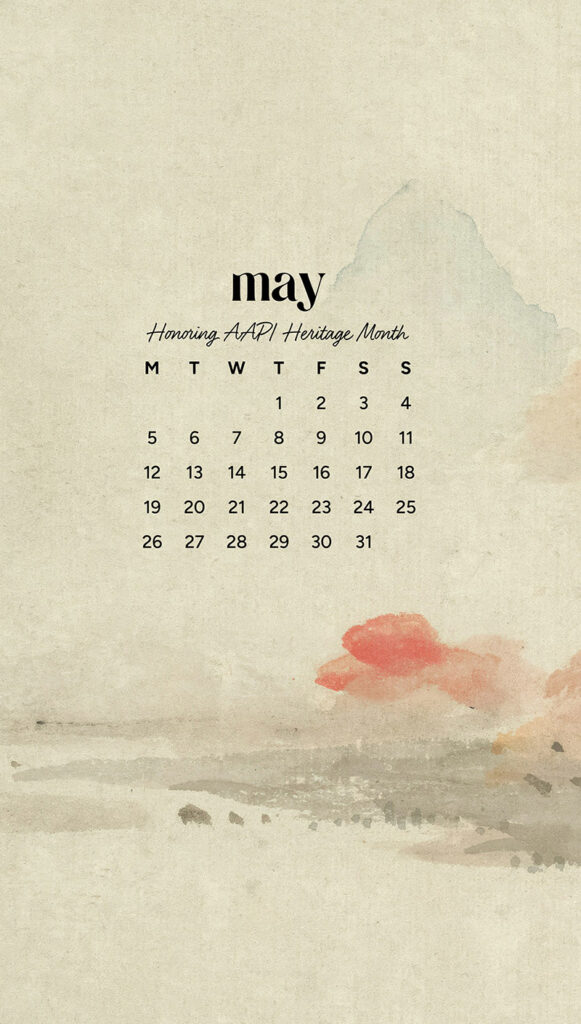 MAY 2025 WALLPAPERS – 50 FREE PHONE &amp; DESKTOP CALENDARS + AAPI &amp; Jewish American heritage month, Oh So Lovely Blog