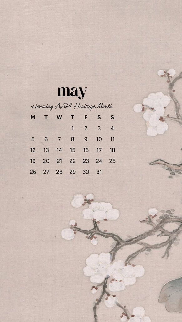 MAY 2025 WALLPAPERS – 50 FREE PHONE &amp; DESKTOP CALENDARS + AAPI &amp; Jewish American heritage month, Oh So Lovely Blog