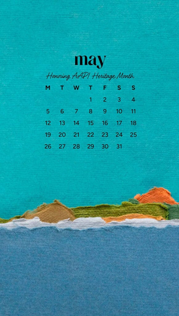 MAY 2025 WALLPAPERS – 50 FREE PHONE &amp; DESKTOP CALENDARS + AAPI &amp; Jewish American heritage month, Oh So Lovely Blog