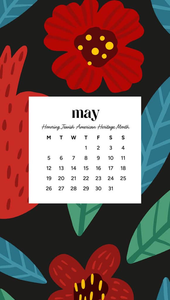 MAY 2025 WALLPAPERS – 50 FREE PHONE &amp; DESKTOP CALENDARS + AAPI &amp; Jewish American heritage month, Oh So Lovely Blog