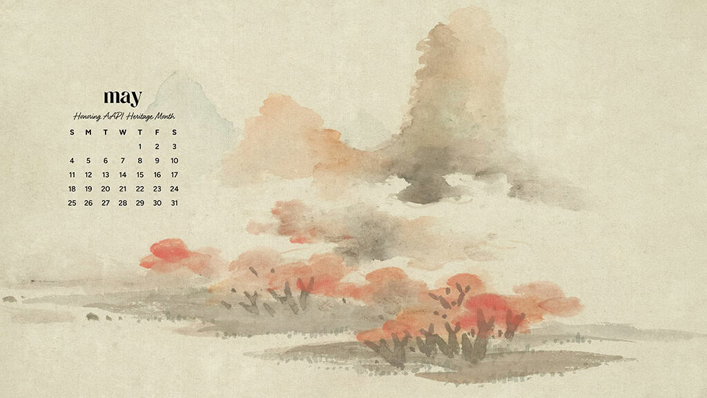 MAY 2025 WALLPAPERS – 50 FREE PHONE &amp; DESKTOP CALENDARS + AAPI &amp; Jewish American heritage month, Oh So Lovely Blog