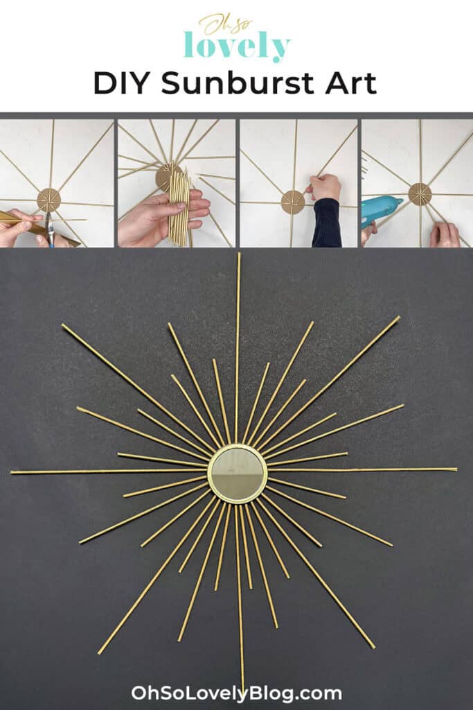 DIY Sunburst Art – Two Modern Styles, Oh So Lovely Blog
