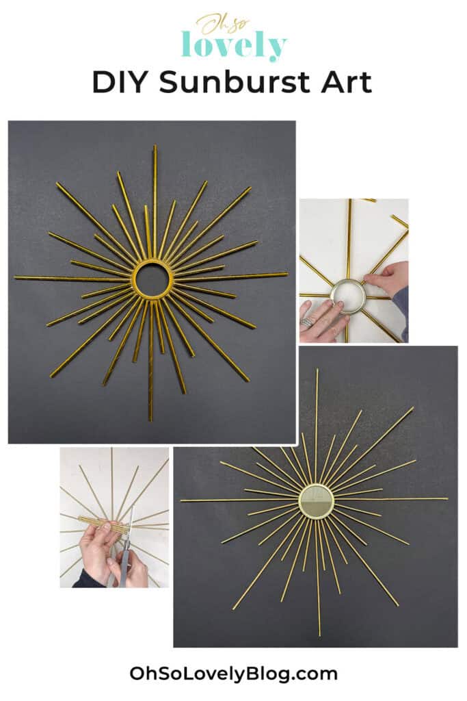 DIY Sunburst Art – Two Modern Styles, Oh So Lovely Blog